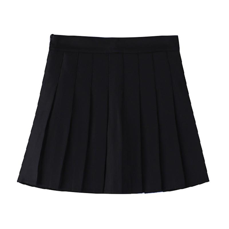 Gonna a pieghe Minigonne sexy a vita alta da donna Gonna da tennis Gonna da ballo per ragazza Gonna nera bianca coreana casual Kawaii