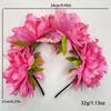Delicate Beach Peony Headwear Headband Photo Props Party Cosplay Costumes Dancing Party Headband for Wedding