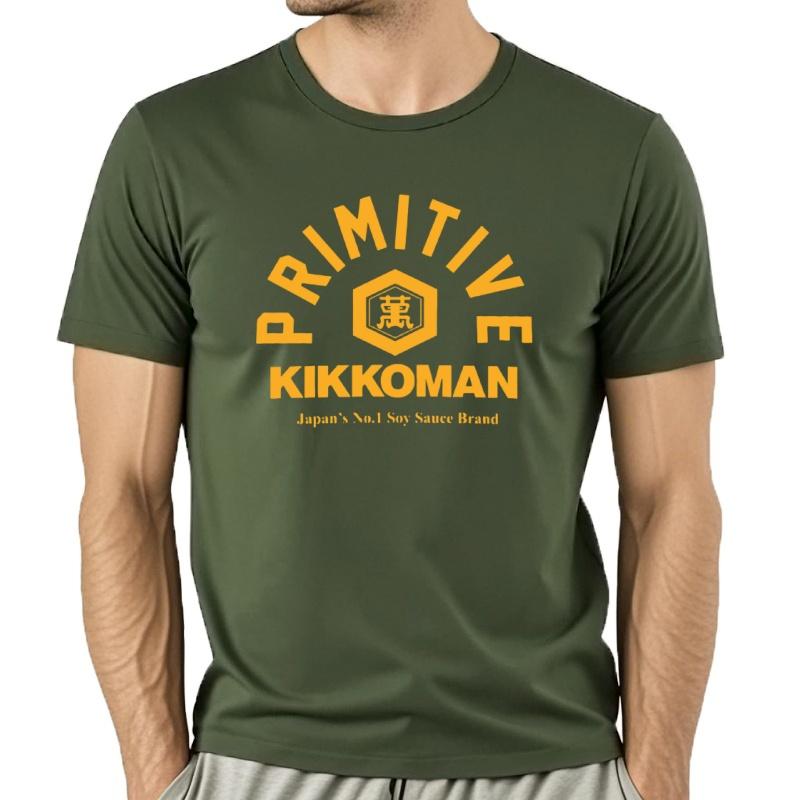 Kikkomancamiseta De AlgodóN Con Estampado De Salsa De Soja Para Hombre Camisa De CompresióN De Moda Coreana