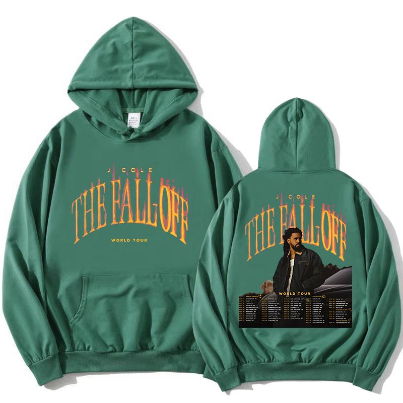 THE FALL OFF Welttournee 2026 Hoodies J. COLE Rapper Design Grafik Sweatshirt Unisex Streetwear Locker Fleece Kapuzenpullover