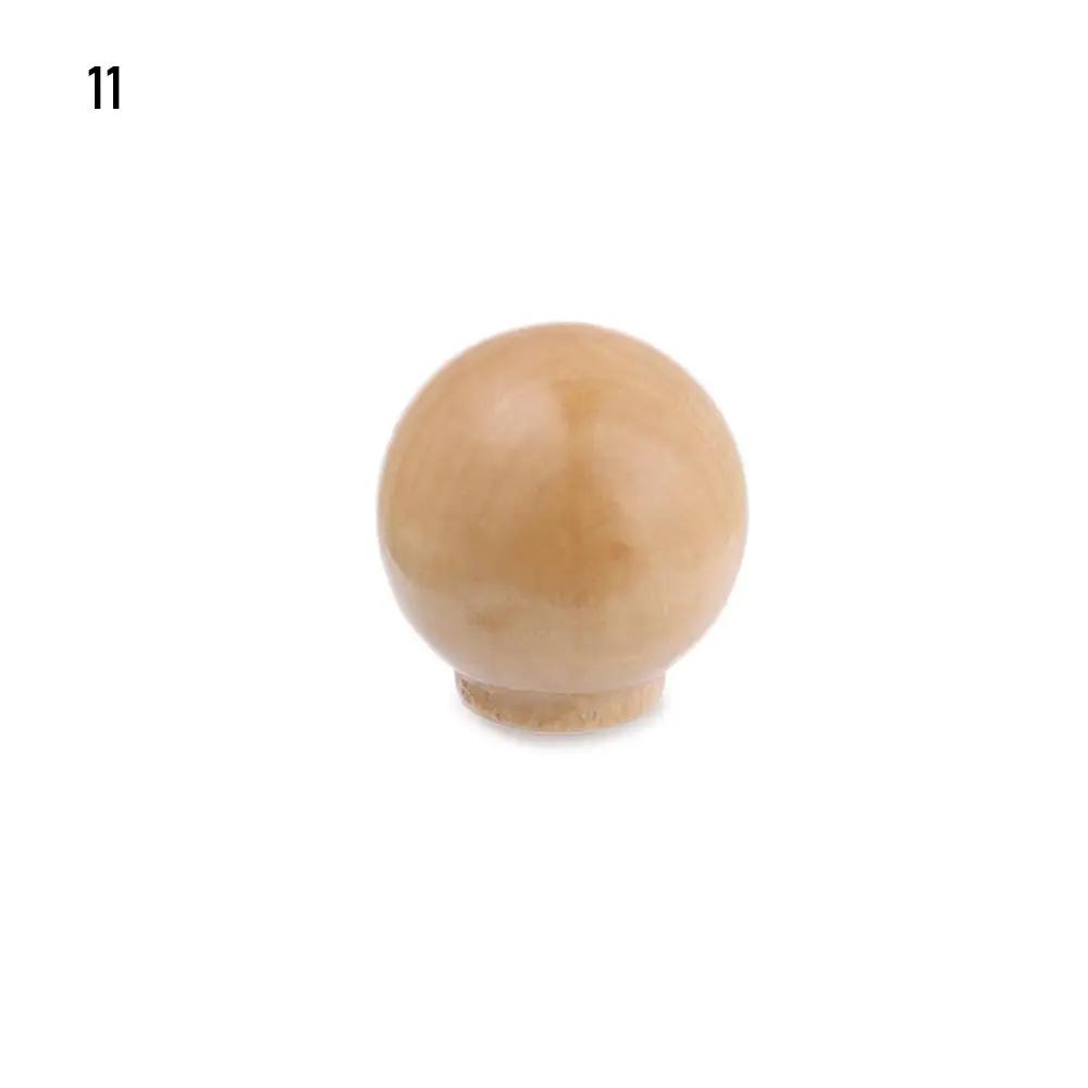 Wooden Retro Cabinet Dresser Drawer Knobs Single Hole Cupboard Handle with Screw Wardrobe Pulls Handle Furniture Hardware