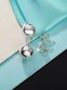 New 925 Sterling Silver Luxury Minimalist Bead Stud Earrings: Fashionable Women's Wedding Charm Jewelry Gift