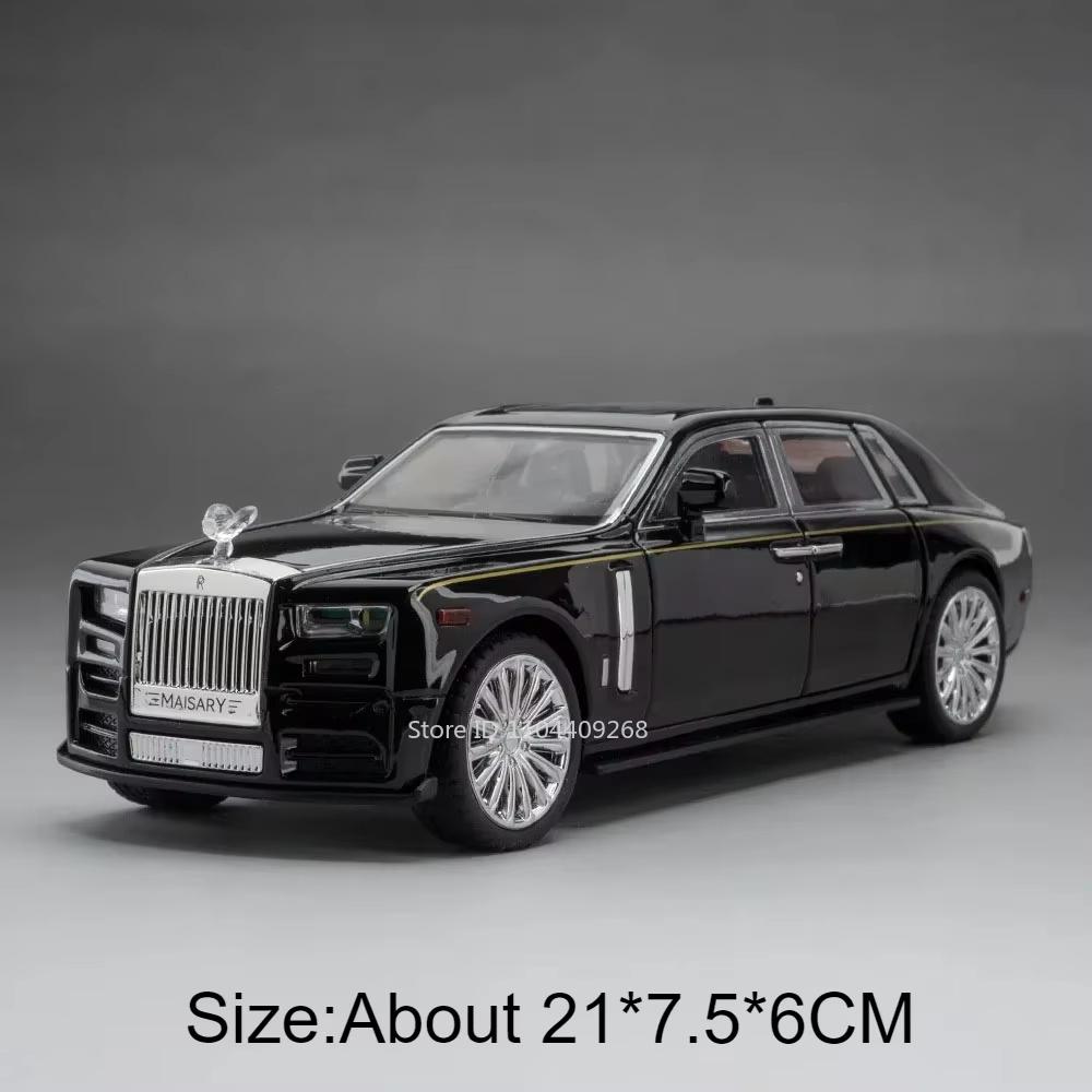 1:22 Rolls Royce Phantom Pagani Huayra Car Model Toy Diecast Metal Sound Light Pull Back Miniature Supercar Boys Birthday Gifts