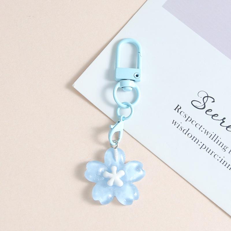 Schöner Candy Stoffblumen Schlüsselanhänger Niedliche Blume Form Schlüsselanhänger Mädchen Rucksack Anhänger Taschen Mode Dekoration Zubehör