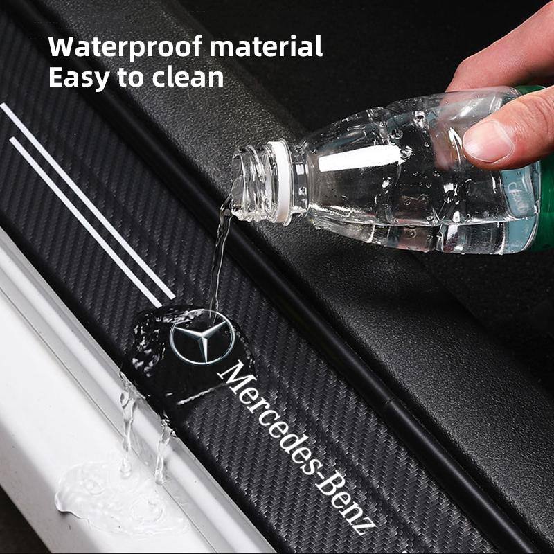 CRG1 1/4/5Pcs Car Door Sill Protector Strip Anti-Scratch Sticker Hubcap For Mercedes Benz AMG GLC GLE CLA GLB GLK W204 W205 W206 W211