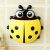 Lovely Cartoon Ladybug Toothbrush Holder  Bathroom Wall Ladybug Suction Sucker