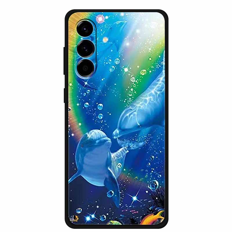 For Samsung Galaxy S25 FE 5G Case Soft Silicone TPU Black Phone Cover For Galaxy S25 FE 5G Protective Cartoon Bumper Coque S25FE