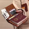 Travel Passport Wallet Women Man Card Holder Rfid Blocking Credit Card Id Bag Plane Ticket Holder Multifunction Wallets