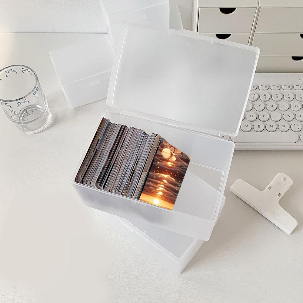 3-inch Small Card Protection Storage Box Desktop Storage Dustproof Box Stationery Material Sorting Box Large Capacity Dustproof