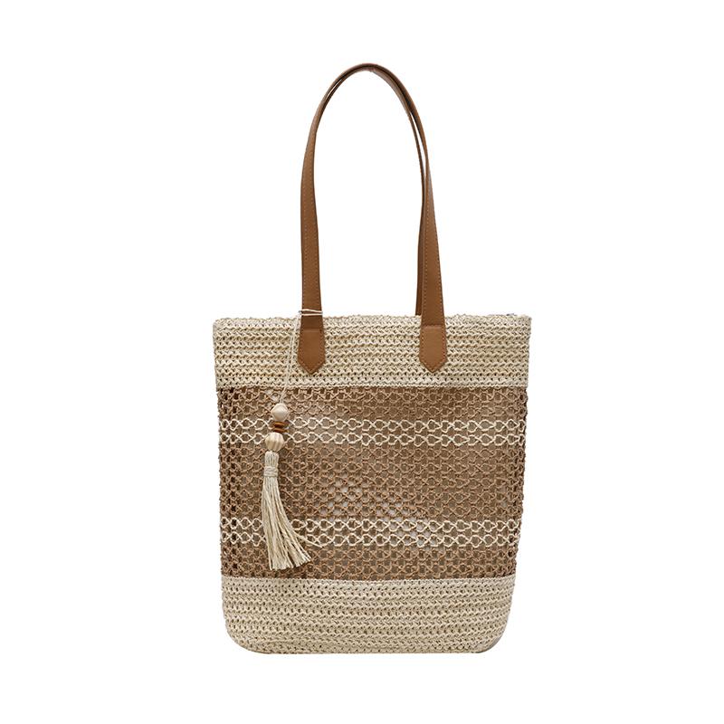 

Fashi Straw Woven Shoulder Bag for Women Bohemian Beach Handbag Summer Rattan Purse Crossbody Clutch Casual Ladies Tote wallet бежевый