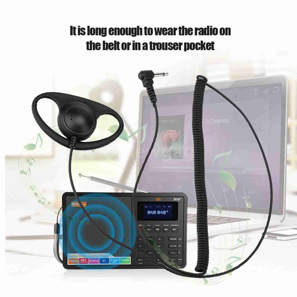3.5mm Jack d Shell Type Listen Only Earpiece Headset for Motorola ICOM Kenwood Radios