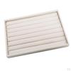 Jewelry Display Tray with Compartment Multi-purpose Stackable Box Beige