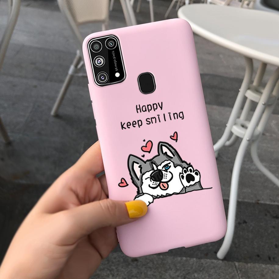 Silikonový kryt Pro Samsung M31 M 31 Obal Čerstvá květina Pírko Nárazuvzdorný kryt telefonu Pro Samsung Galaxy M31s M31 s M315 M317 Etui