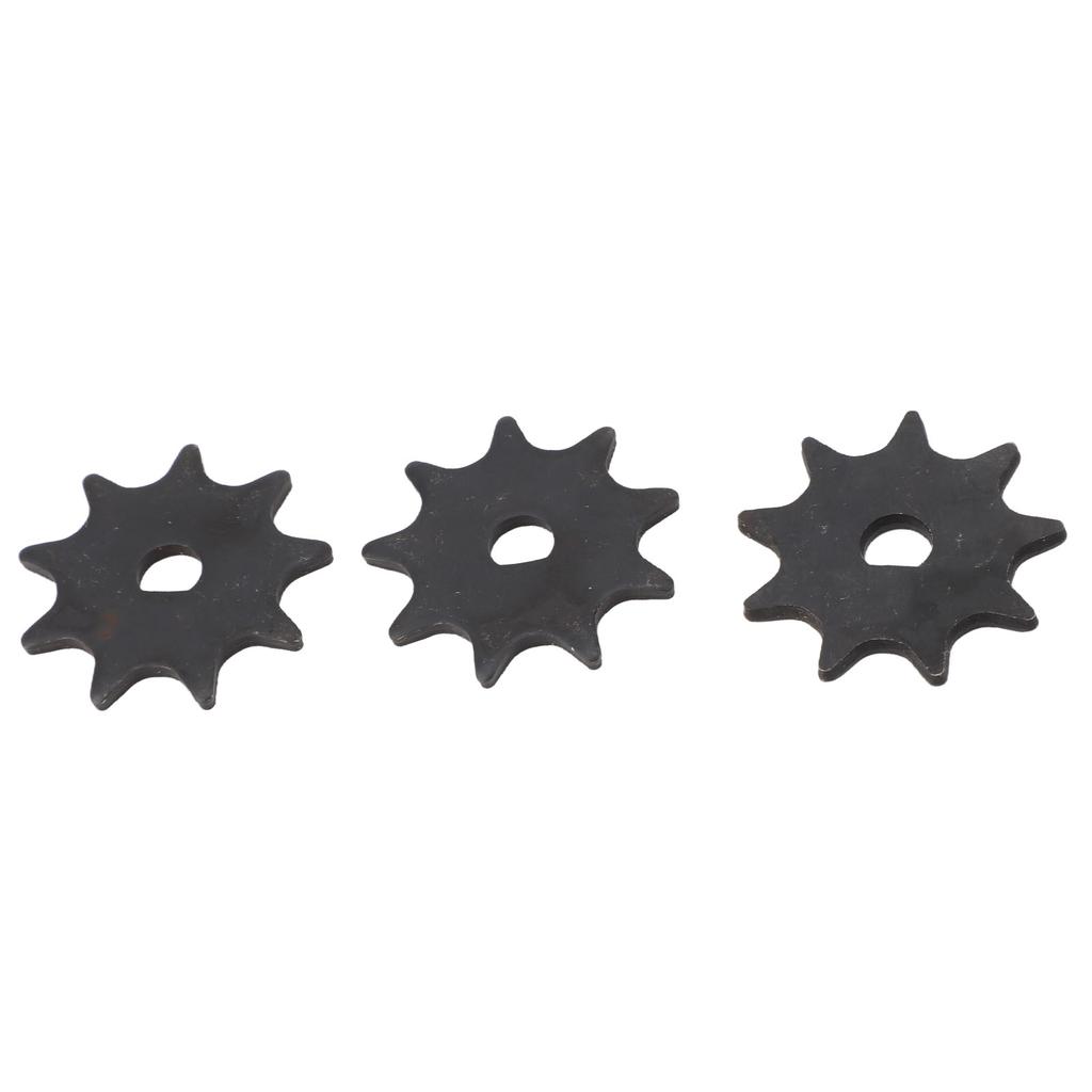 3 Pcs 410 9T Chain Sprocket Steel D Hole High Speed Motor Sprocket Chain Wheel for MY1016 MY1025