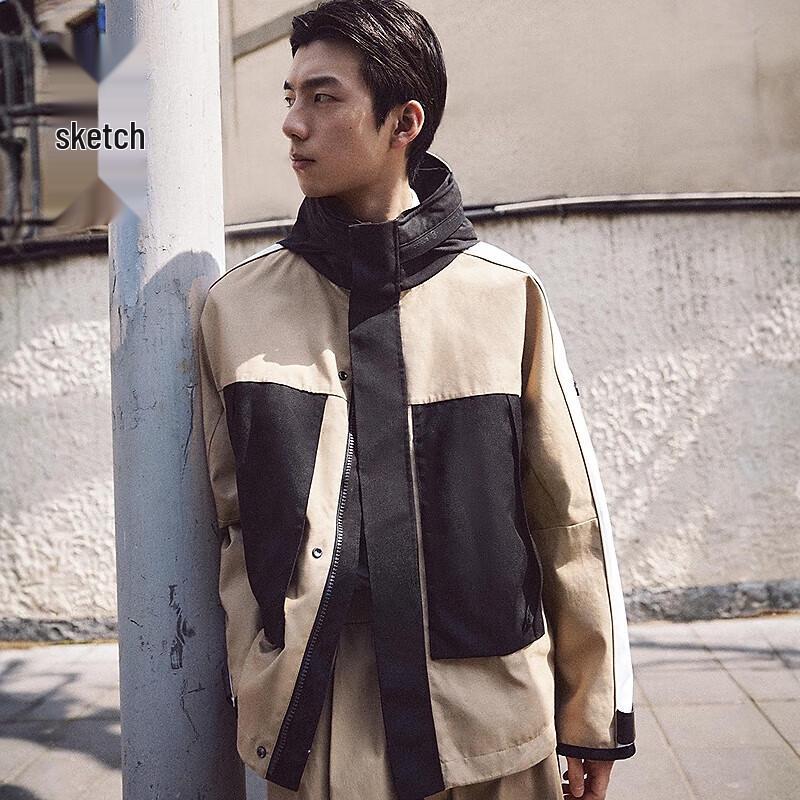 

Sketch Men s 2025 Spring Hooded Stand-Collar Nylon Jacket XL