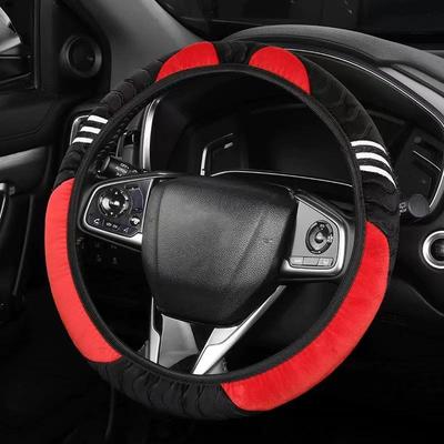 Cartoon Monster Plush Steering Wheel Cover - Cute & Creative Design