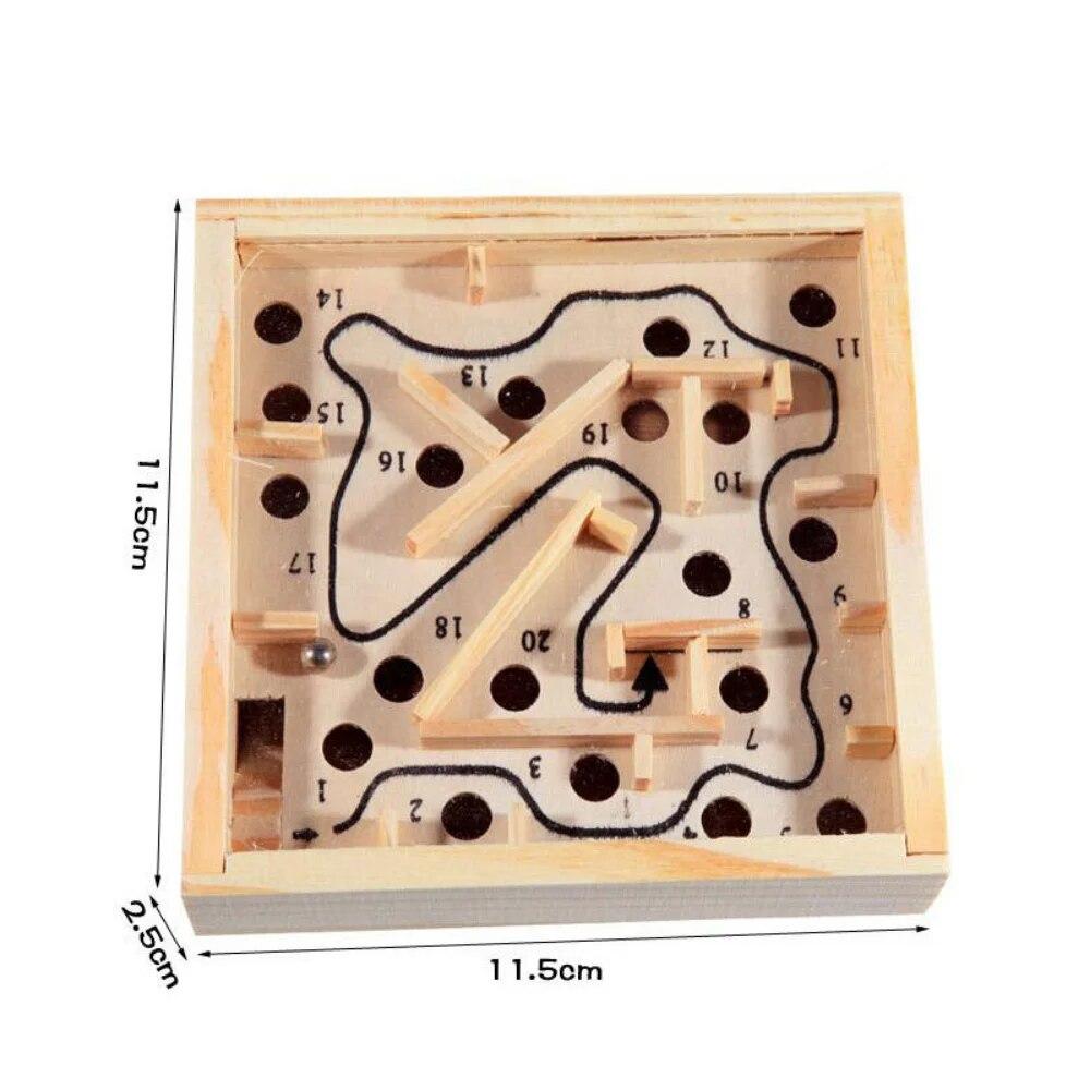 Montessori Wooden Labyrinth Toy Kids 3D Puzzle Rolling Ball Maze Board Game Antistress Toy Balance Educational Toys for Children