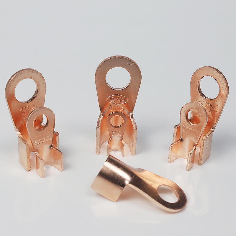 10/50PCS Copper OT Terminal Non-Insulated Wire Connector Bare Electrical Cable Terminals Lug Battery Ring Crimp Terminal 10-400A