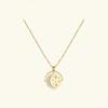 Sterling Silver Coins Pendant Long Chain Horoscope Necklace Women Luxury Rock Punk Jewelry Luxury Big Star Zircon