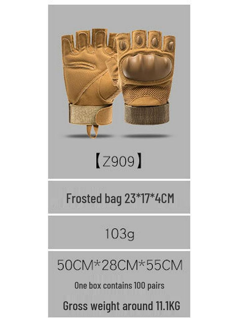 Pánské venkovní taktické rukavice Z902 s polovičními prsty pro cyklistiku, sport a vojenský výcvik