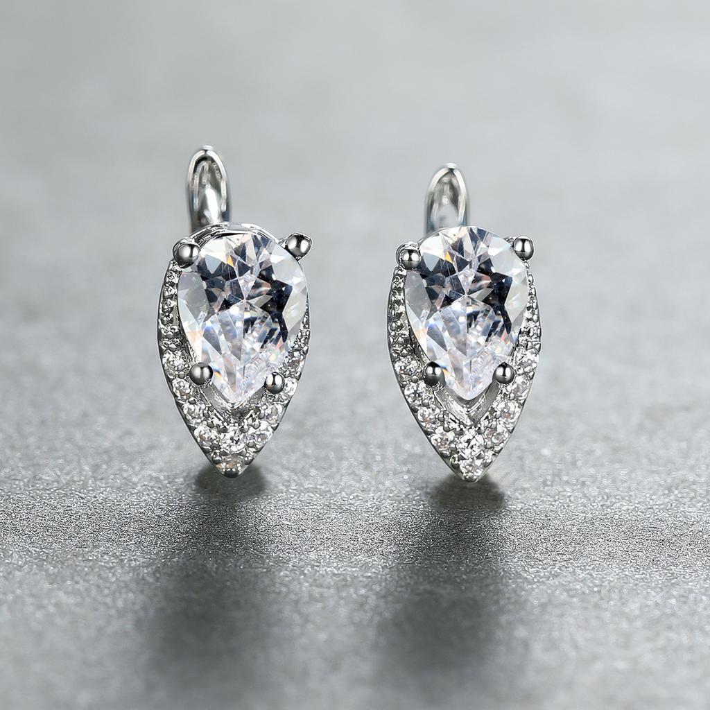 Orecchn pendent a gocca n argento sterlng 925 masscco con vero