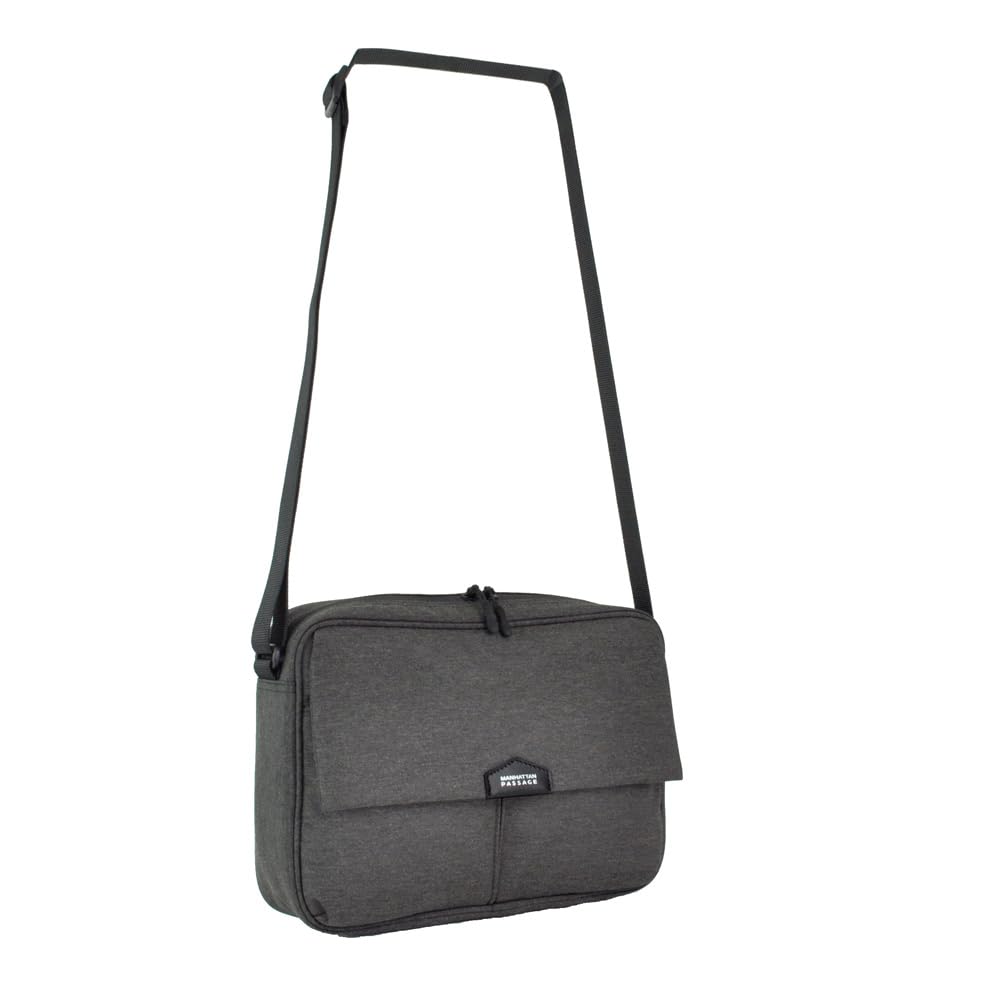 

Manhattan Passage 5607CH B5 Flap Shoulder Unisex Bag, (Charcoal Gray)