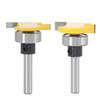 1/2pc 6mm 1/4 polegada haste alça cinto rolamento t cortador entalho faca roteador bit carpinteiro faca de entalhe