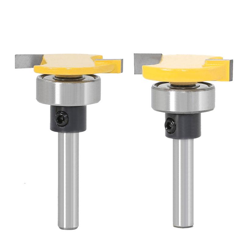 1/2pc 6mm 1/4 polegada haste alça cinto rolamento t cortador entalho faca roteador bit carpinteiro faca de entalhe