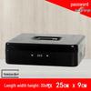 Portable Thickened Metal Cash Box with Lock and Password, Secure Storage Organizer