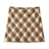 2025 Winter Plus Size Retro Plaid Midi Skirt - Thick Wool for 130-320 Jin