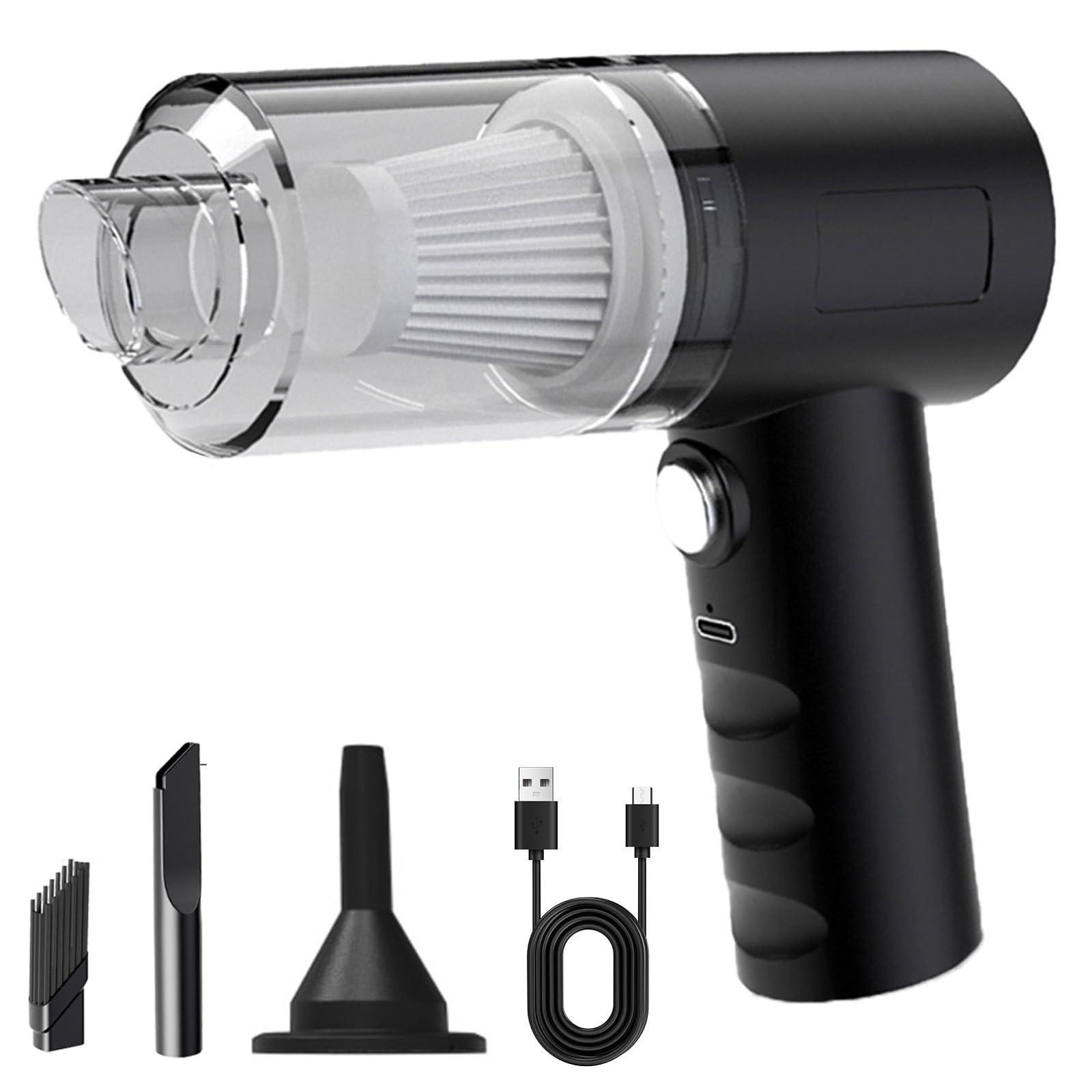 

Ручной автомобильный пылесос, мощный всасывающий бытовой пылесос для небольших автомобилей мощностью 120 Вт, портативный пылесос для удаления пыли с USB чёрный