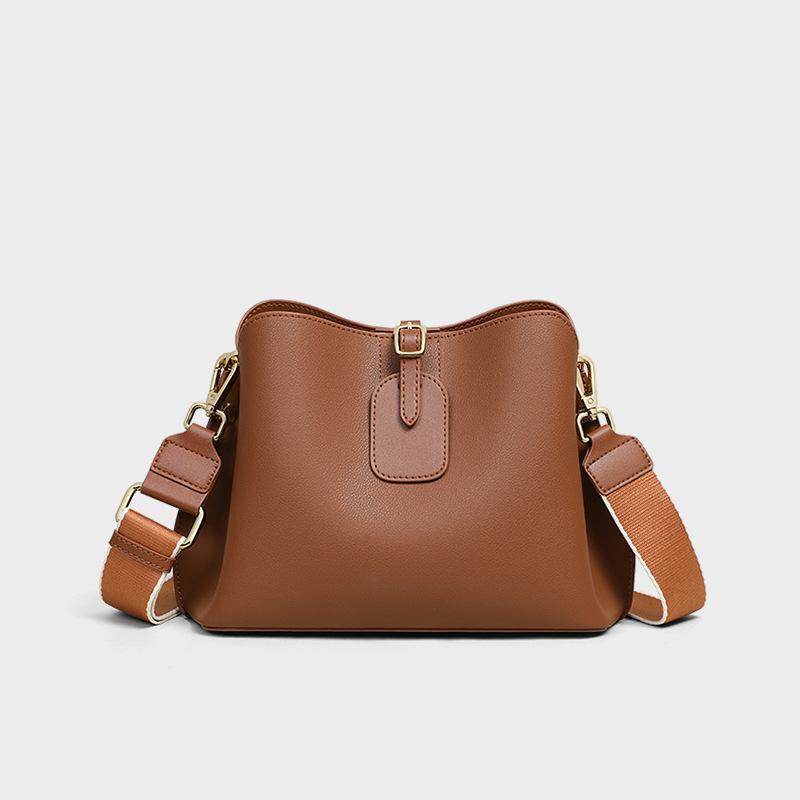 Bucket Bag Women'S Leather Women'S Bag Large Capacity High-End Shoulder Messenger Bag Luggage