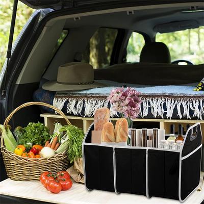 Scatola portaoggetti per bagagliaio auto extra large pieghevole organizer con 3 scomparti Home Car Seat Organizer Accessori auto Interni