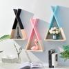 Children Wooden Wall Shelf Triangle Storage Bookshelf Living Room and Home Decor