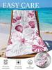 Pink Seashell Beach Towel Single Sided 2D Print Soft Quick Dry Microfiber Beach Towel Pool Beach Travel Decor Coastal Vibe Gift