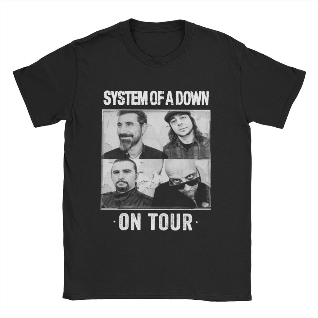 Men Womens TShirts System of A Down Humorous Pure Cotton Tees Short Sleeve Heavy Metal Music T Shirt Round Neck Tops
