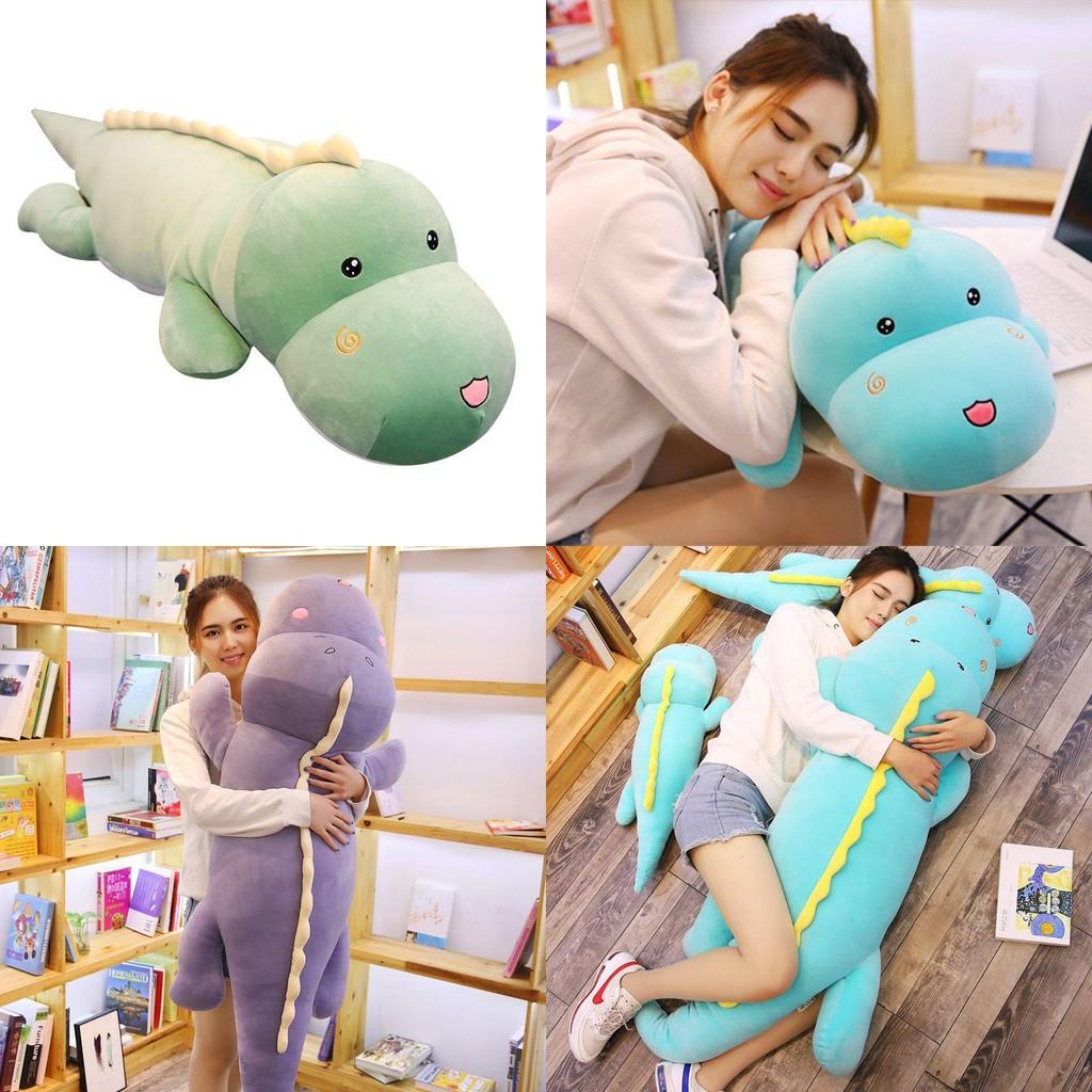 Adorable Dinosaur Stuffed Toy Plush Doll For Girls Comforting Home Decor Pillow
