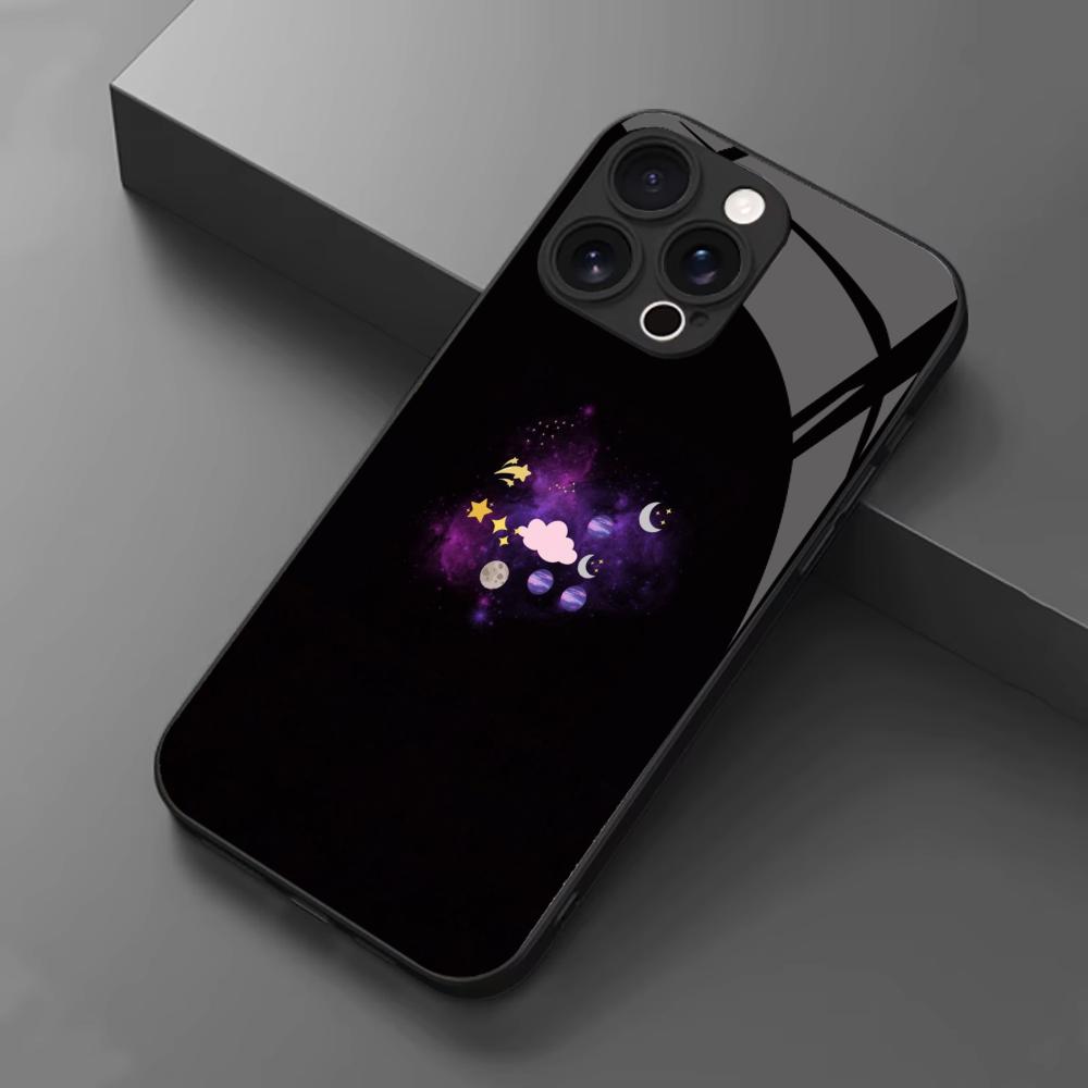 Auroral Nebula Pattern Phone Case for Glass for Iphone 17 Pro Max for iPhone 17 16 15 14 13 12pm Pro Plus