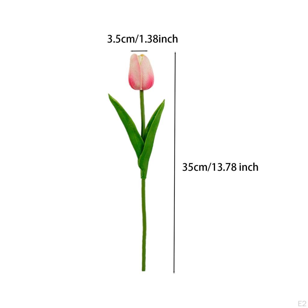 Tulip Artificial Flower Tabletop Centerpiece Photo Prop Wedding Faux for DIY Floral