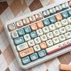 Mahjong Puppy Moa Five-Sided Dye-Sublimation Custom Cute Theme Keycaps for Mechanical Keyboards