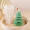 1-4PCS Christmas Tree Silicone Mold 3D Candle Molds for Making Tree Shaped Epoxy Resin DIY Wax Candles Gift Decor