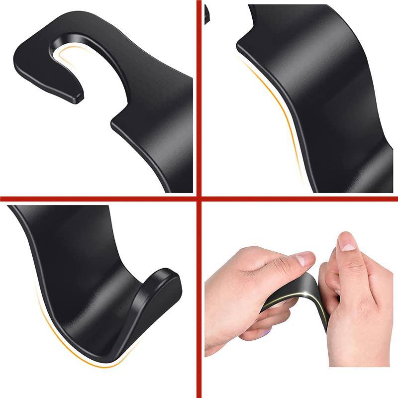 10PCS Hooks Auto Seat Headrest Hook Car Storage Hanger Back Carbon Hook Vehicle Seat Organizer Holder Auto Accessories Interior