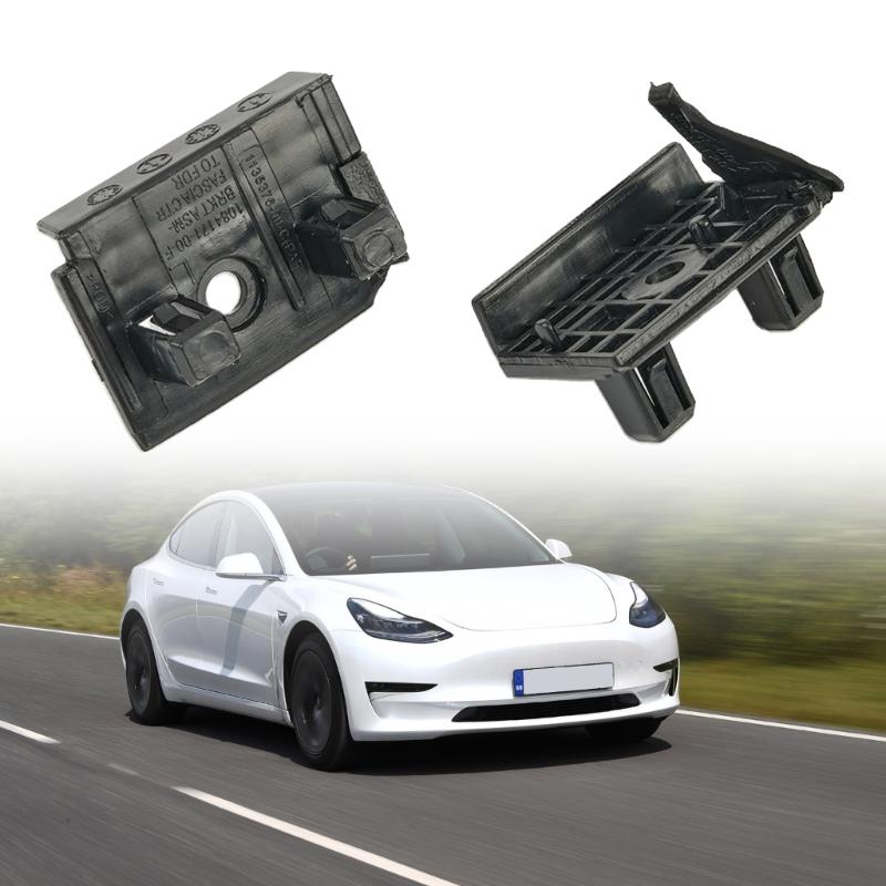 2x Front Bumper Center Fixing Bracket Holder Plate Frame Plastic Left & Right Side For Model 3 1084171-00-F 1084172-00-F