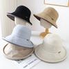 New Hat Women's Spring and Summer Sunscreen Sun Hat Rolled Edge Breathable Basin Hat Show Face Small Fisherman Hat Trend