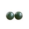 Natural Hetian Jade Clear Water Green Round Beads - Qingbai Jade Loose Beads for DIY Bracelets and Necklaces.