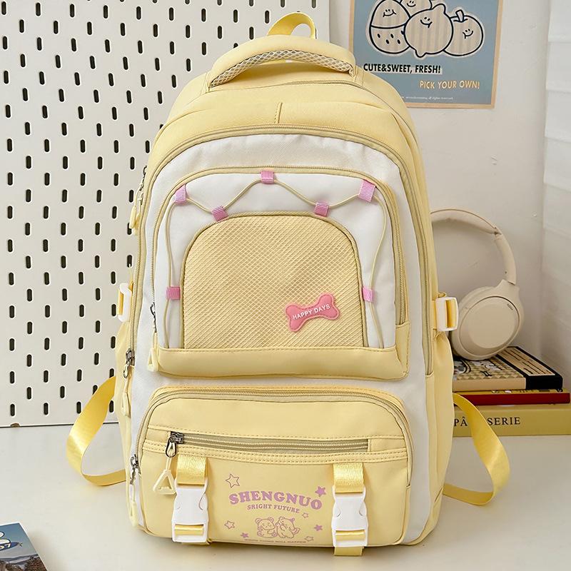 New Style Student Schoolbags Elementary School Girls High Looking Junior High School Backpacks