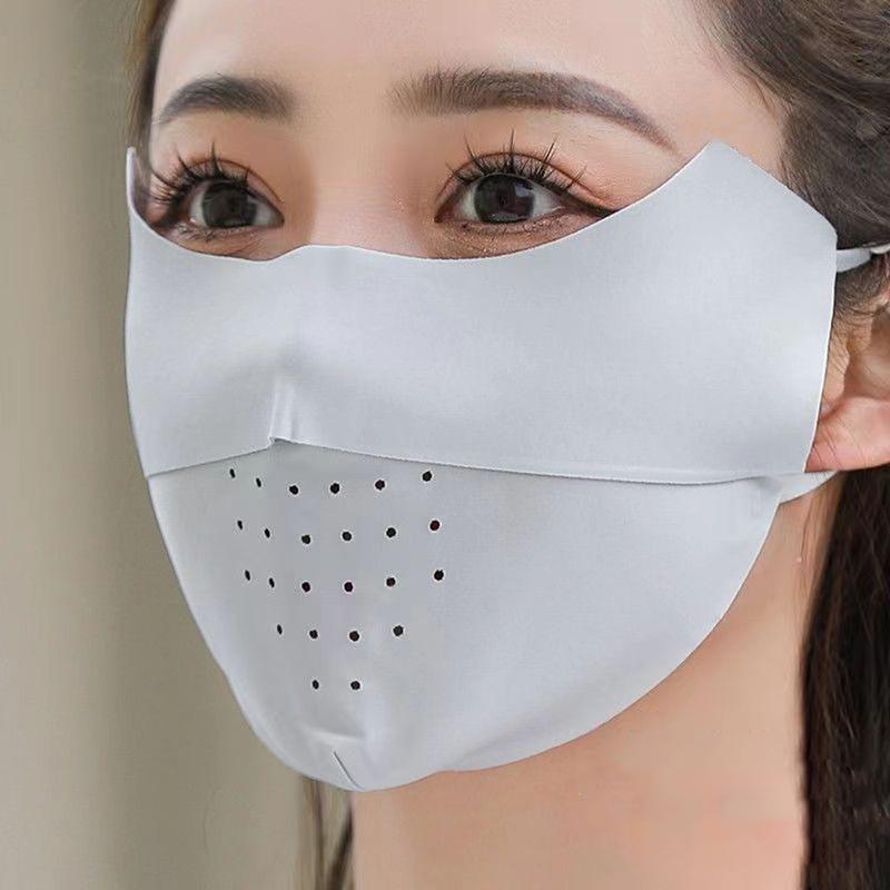 Ice Silk Face Mask Uv Sun Protection Summer Adjustable Breathable Men Women Outdoor Running Cycling Sports Mask