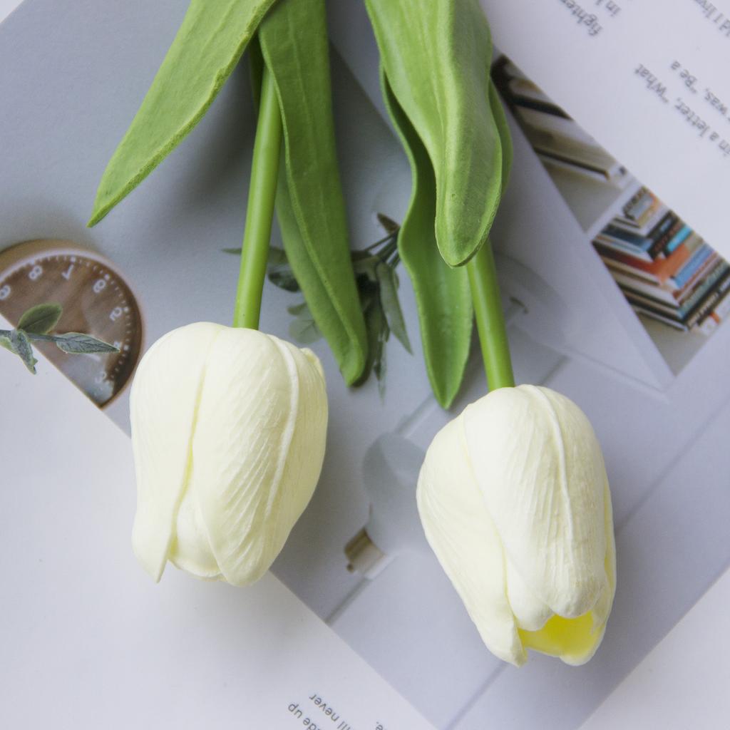 Real Touch Multicolor Artificial Tulips, Fake Tulip Flowers for Home Wedding Decor