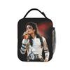 Michael Jackson zpívá živě Bad Tour 1988 Svačinový sáček pro dítě Grafická svačinová krabička Retro chladicí taška na piknik Termo taška