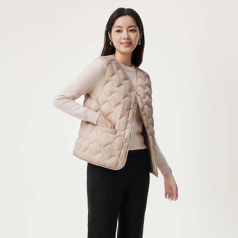 Tanboer Women's Lightweight Collarless Down Vest
